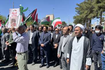 حضور مدیرعامل و پرسنل سازمان همیاری شهرداری ها در راهپیمایی روز قدس