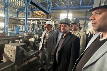 بازدید معاون هماهنگی امور عمرانی استاندار و مدیرعامل سازمان از کارخانه فولاد یزد