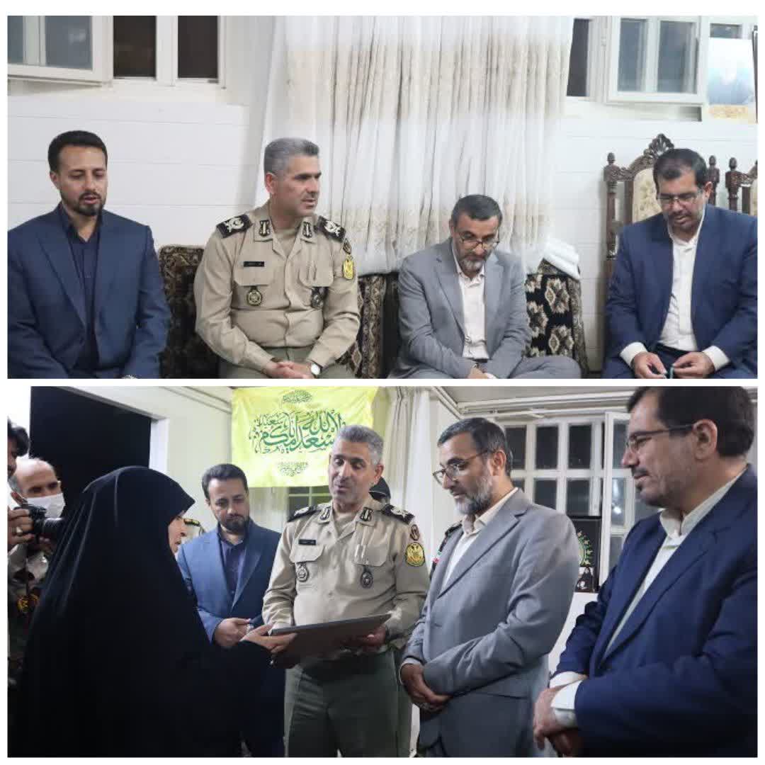 به مناسبت گرامیداشت هفته دفاع مقدس انجام شد؛دیدار با خانواده شهید رئوفی فر و رزمنده جان بر کف قاسمی