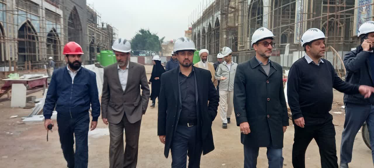 بازدید معاون هماهنگی امور عمرانی استاندار و مدیرعامل سازمان از آخرین مراحل ساخت صحن عقیله بنی هاشم و صحن حضرت زینب در کربلا معلی